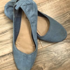 Powder blue faux suade women’s flats Size 11